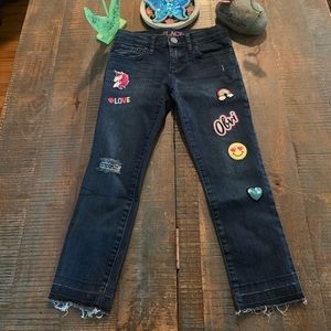 🦋The Children’s Place Girls Emoji Jeans Size 5🦋